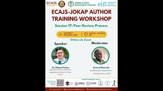 The Peer Review Process: ECAJS-JOKAP Author Training Workshop