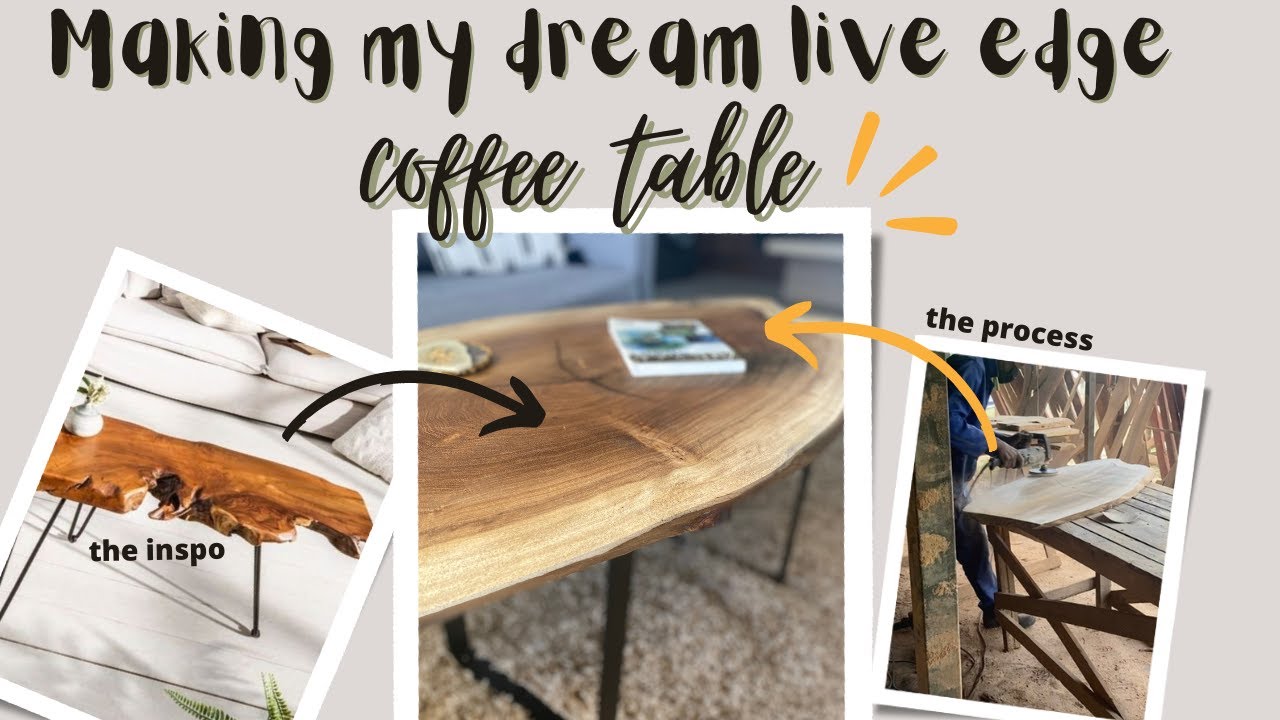How to Make a Live Edge Coffee Table DIY Live Edge Table YouTube