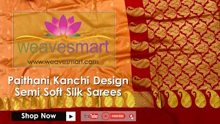 Paithani Kanchi Design Semi Soft Silk Sarees screenshot 4