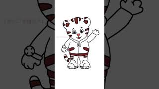 Lets draw the cute Daniel Tiger | Little Champs Art