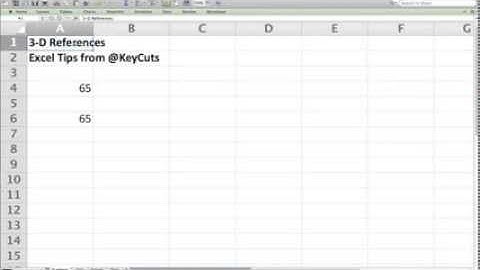 Using 3-D References in Excel