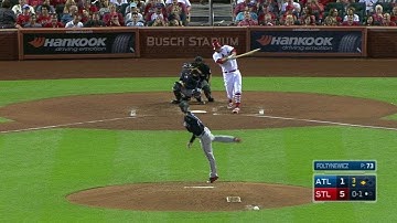 ATL@STL: Wainwright plates Grichuk with a single