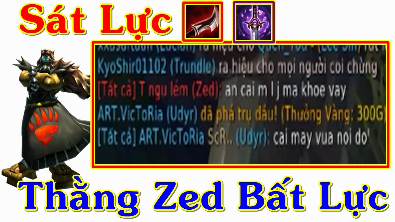 Trâu Trở Lại Với Udyr Top Sát Lực, Zed Bất Lực Ngồi Nhìn | Trâu Best Udyr