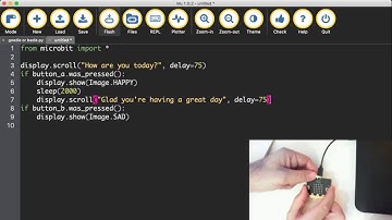 Microbit lesson 2 conditional execution with buttons