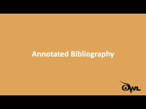 Video: När används kommenterade bibliografier?