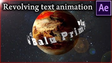 Revolving text animation around sphere - After Effects tutorial