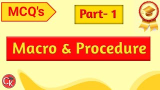 Celebrity MCQ's on macro and procedure | Microprocessor | Campus Katta | campuskatta Profile