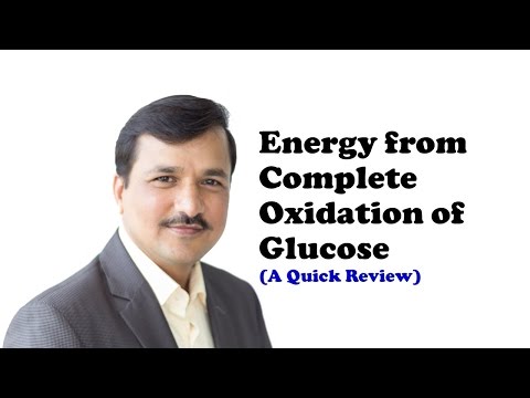 ग्लूकोज के पूर्ण ऑक्सीकरण से ऊर्जा