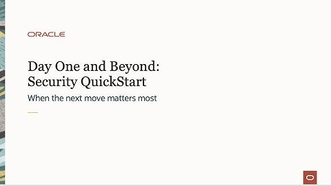 Day One and Beyond - Season 3: Security Quick start