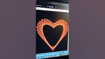 Python Turtle Heart ❤️ | Amazing Coding Art ✨ #Shorts #python #coding