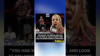 AEW champion Thekla says Stardom is worth less than her saliva in 2026 #thekla #aewcollision