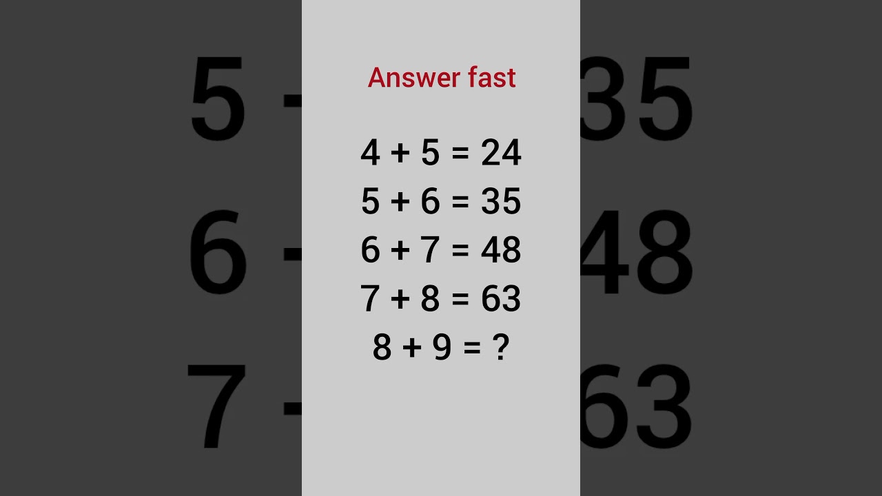 answer fast. reasoning test. reasoning questions. 