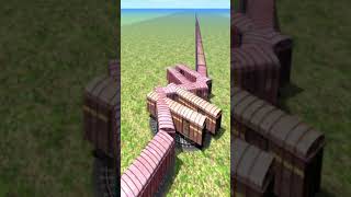 Crazy Extreme Train Running Through Unique Bumpy Tracks 💥😱🔥 Train Simulator BeamNG #shorts