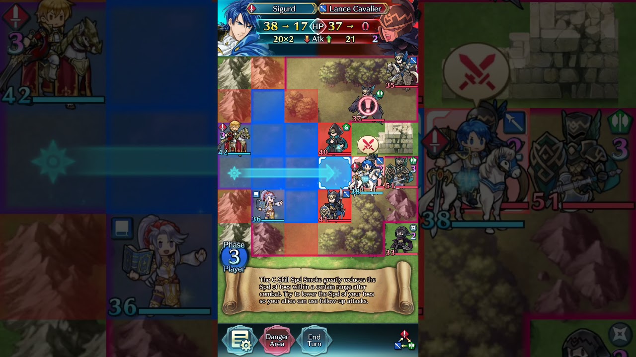 Fire Emblem Heroes Tactics Drills Skill Studies #18- Spd Smoke Follow-Ups