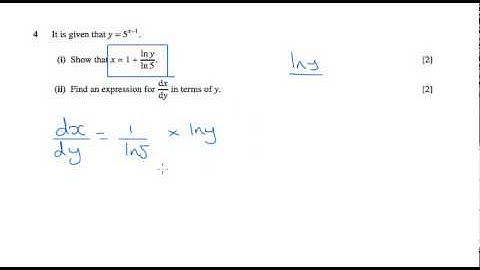 OCR Core 3 June 2006 q4ii - AS/A2 Maths - Exponentials and Logs
