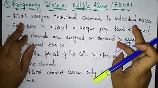 FDMA | MC | Mobile Computing | Lec-27 | Bhanu Priya