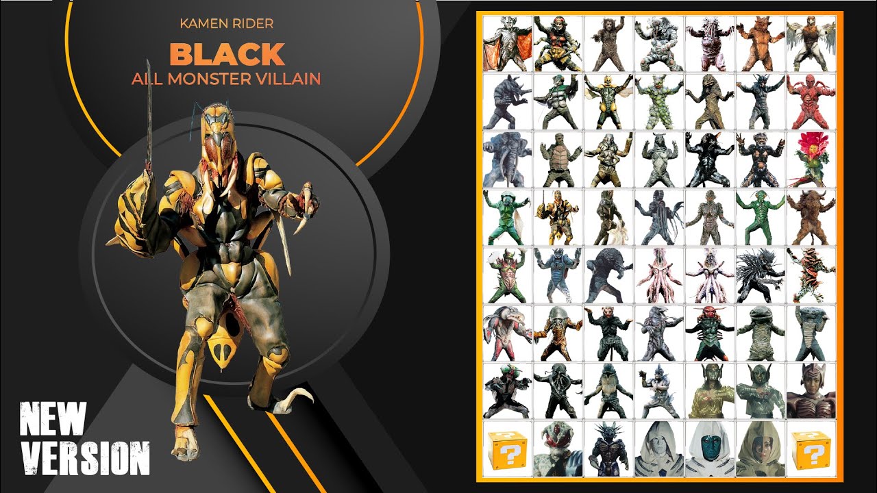 Kamen Rider Black All Monster Villain