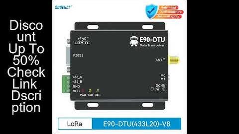Wireless Transceiver LoRa RS232 RS485 433MHz 20dbm CDSENET E90-DTU(433L20) 5km PLC Transceiver Recei