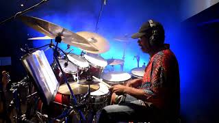 Drum solo by Trevor Murrel during the Pink Floyd Experience in Granada, Spain