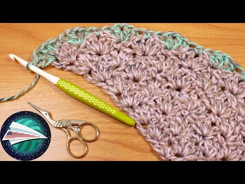 Crochet | Pattern instructions for triangular shawl | Simple & quick idea for winter scarf