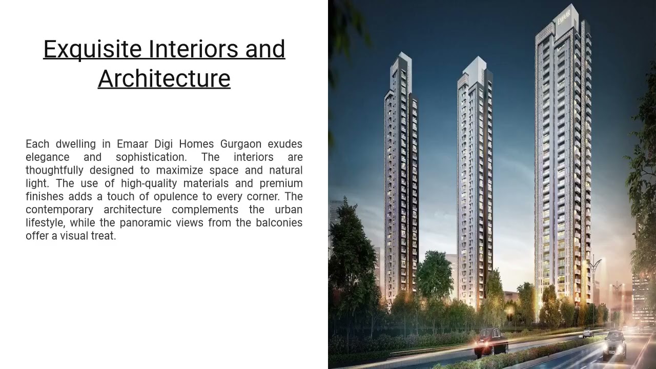 Emaar Digi Homes Sector 62 Gurgaon  A Symphony of Luxury and Comfort