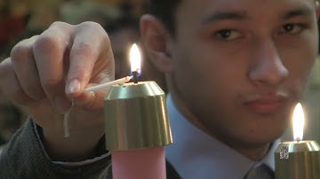 Lighting the Advent candle