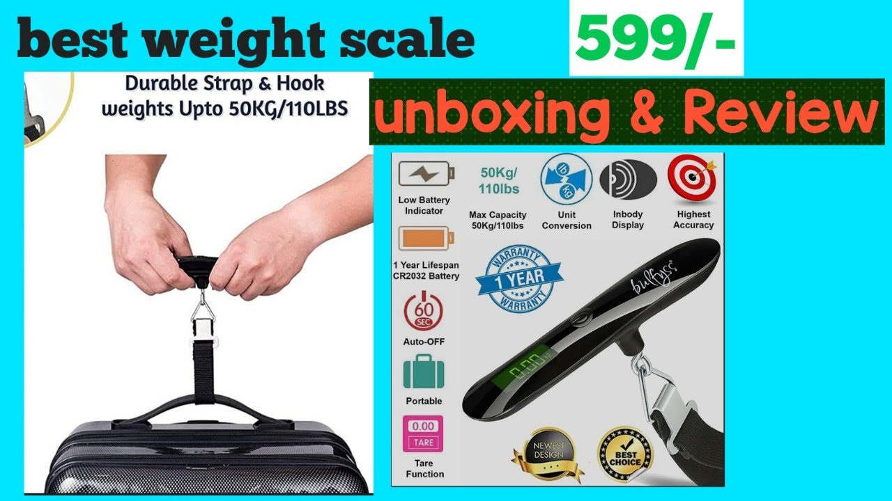Best Portable luggage weight scale/bulfyss under 600rs/unboxing & full