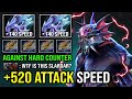 WTF 520 ATTACK SPEED 100% Perma Bash Solo Mid Slardar Against Hard Counter Pick Dota 2