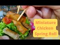 Miniature Chicken Spring Roll | Mini Chicken Spring Roll | ミニチュア料理 | チキン春巻き