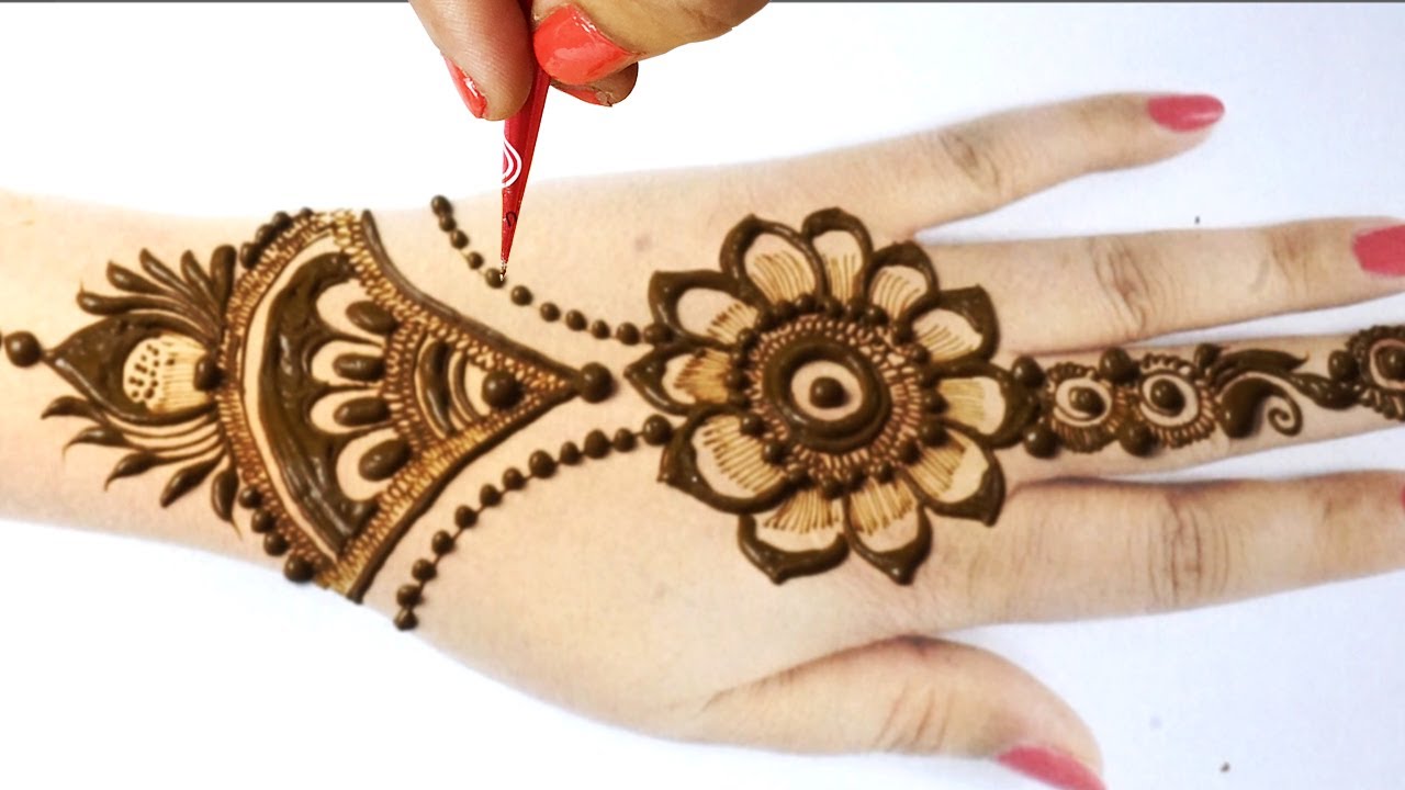 Eid Special Mehndi Design 2020 | Shaded Full Hand Flower Mehndi Design ...