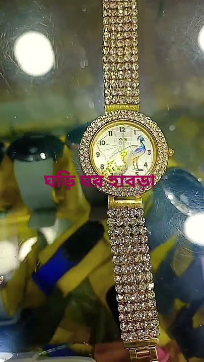 golden ghori ledis : ledis golden watch fancy