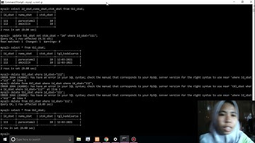 Part 3,4,5 Membuat Database Di Mysql Server Melalui CMD