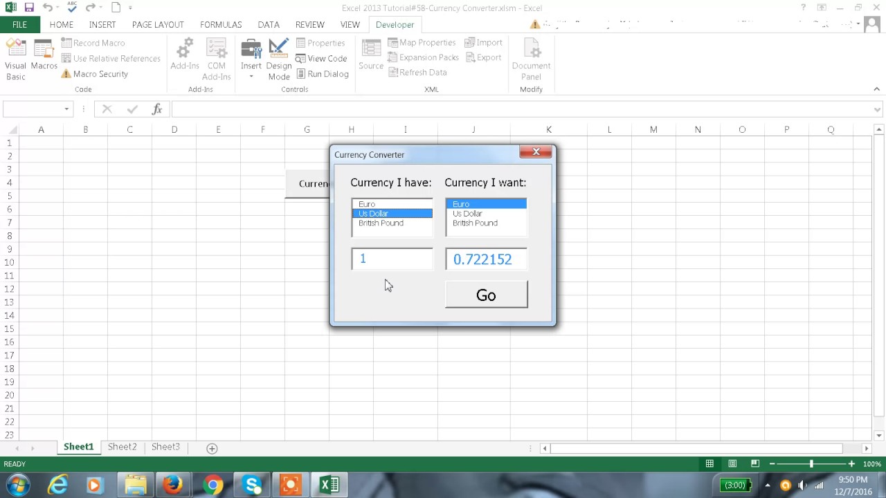 tutorial for excel 2013