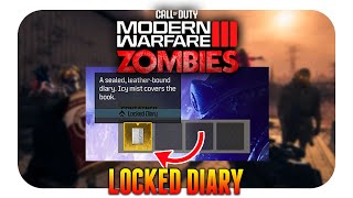 Locked Diary in Modern Warfare Zombies (MWZ) a seal leather bound diary icy mist covers the book