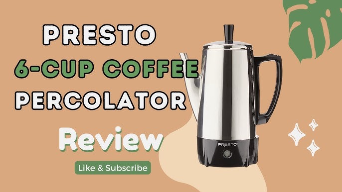 Presto 02815 12-Cup Cordless Stainless Steel Coffee Maker