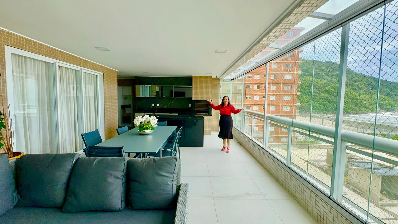 Cinematográfico 💎 Canto do Forte 💎 04 Suítes e Vista para o Mar ✨🌊 em Praia Grande 📌