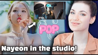 Vocal Coach Reaction to NAYEON recording POP! in the studio!