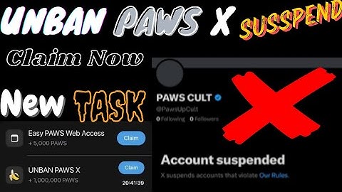 Unban Paws X Task Solved | Paws New Task Unban Paws X new updates| Easy Paw Web Access task complete