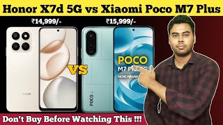 Honor X7d 5G vs Xiaomi Poco M7 Plus Full Comparison In Hindi | Best Gaming Mobiles Under 20000