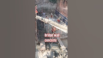 Bridge wall concrete work #civilengineering #construction #youtubeshorts #wall #concrete #bridge