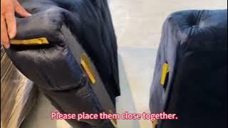 W1191S00044-- Detailed Steps to Properly Connect the Sofa's Backrest and Armrest