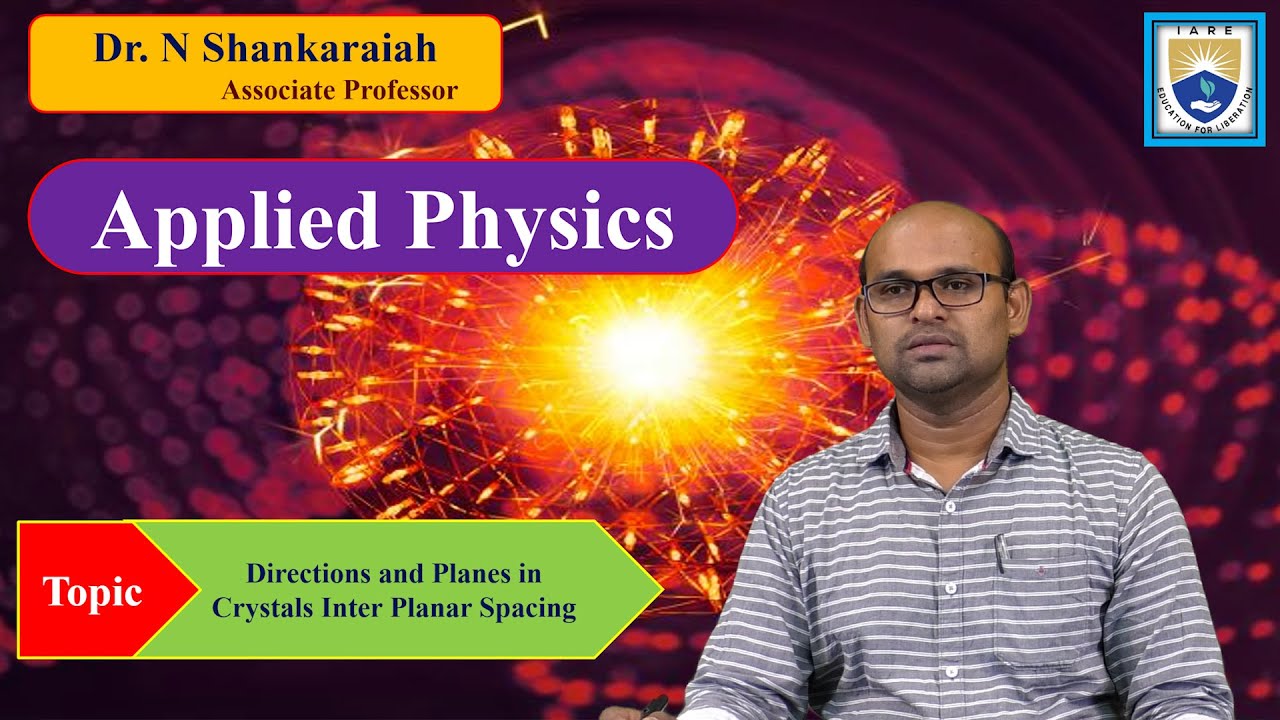 Directions and Planes in Crystals Inter Planar Spacing  by Dr. N Shankaraiah