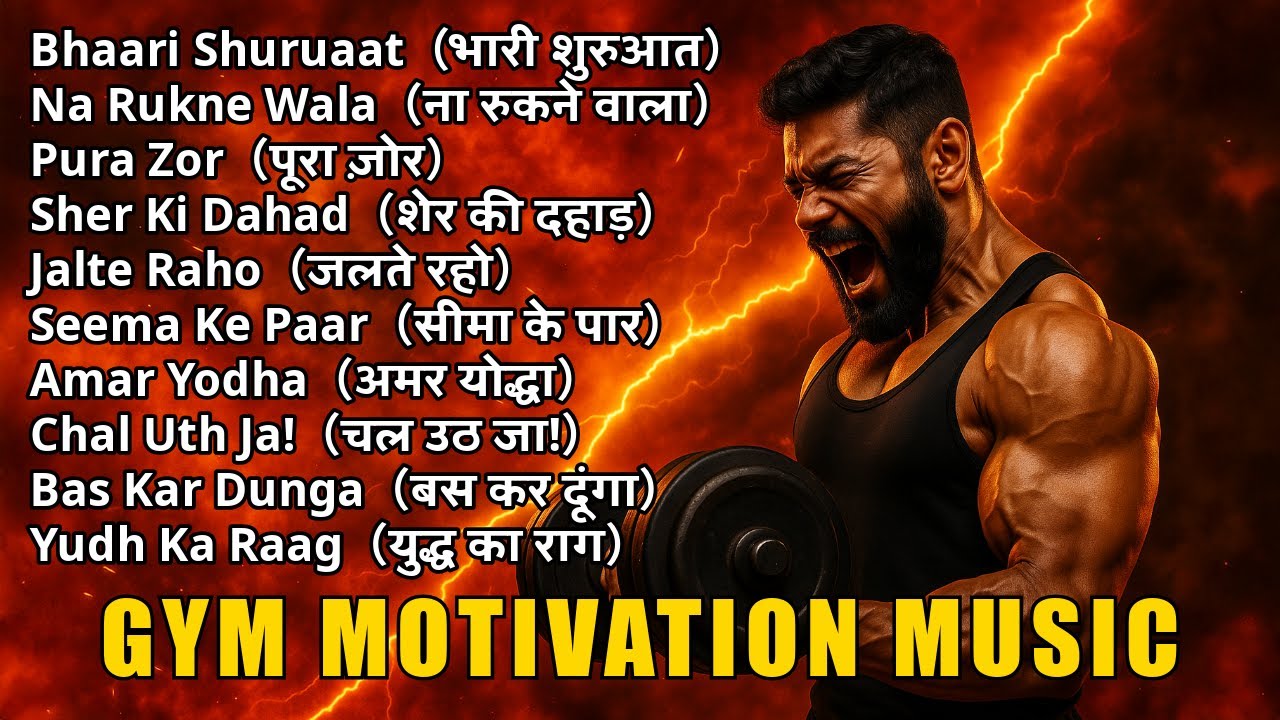💪 Hindi Trap EDM Workout Mix 2025 | 10 Motivational Tracks for Gym Power 💥