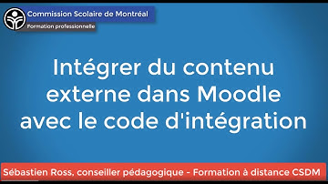 Moodle - Intégrer du contenu externe avec le code d