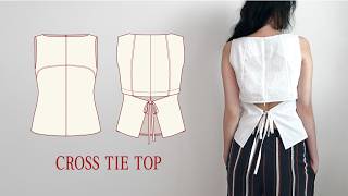 CROSS TIE TOP Sewing Tutorial | Summer Sleeveless PDF Pattern