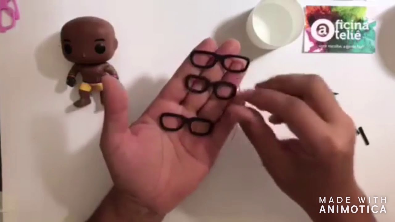 Óculos de Biscuit para Pop- Oficina Ateliê