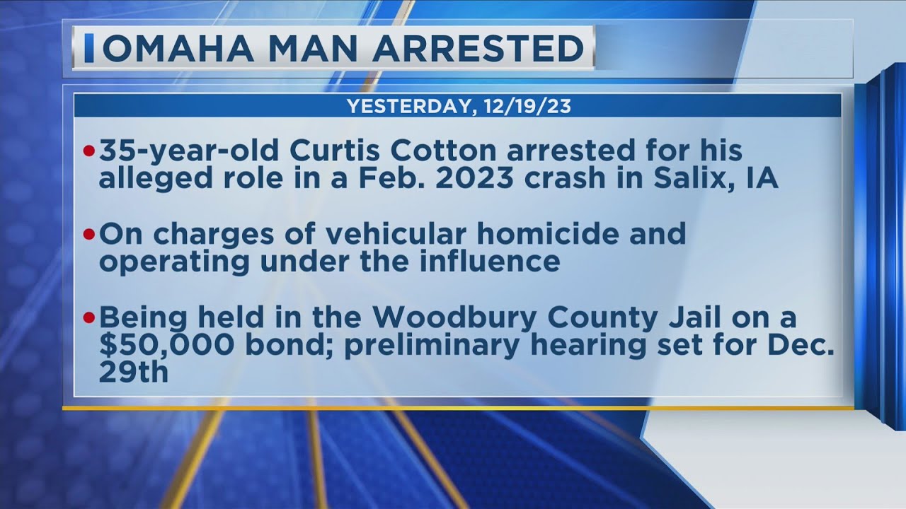 Omaha Man Arrested For Alleged Role in Salix Crash - YouTube