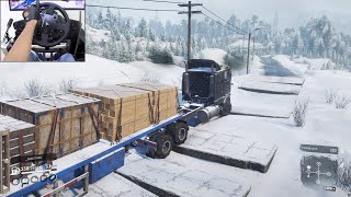 Clearing a landslide on the highway - SnowRunner (Phase 4) | Thrustmaster TX