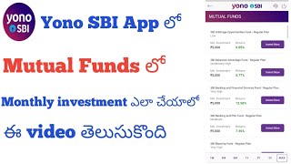 How to invest in mutual funds in yono SBI App telugu||yono app screenshot 1