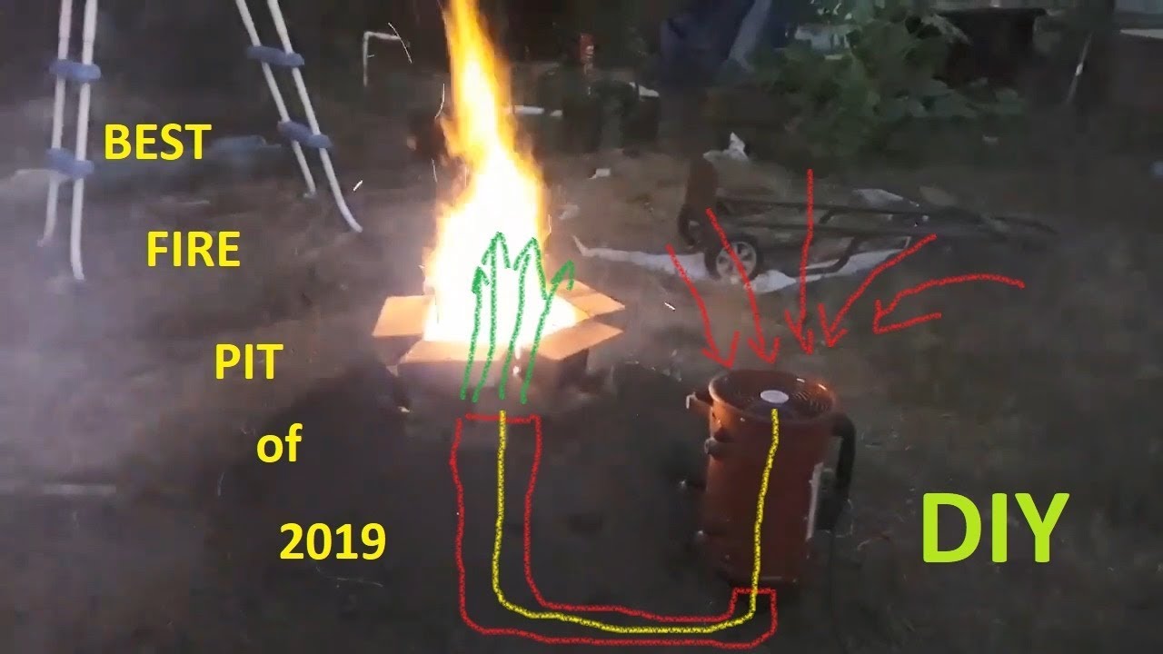 How To Build an efficient fire pit / furnace with a FAN - YouTube